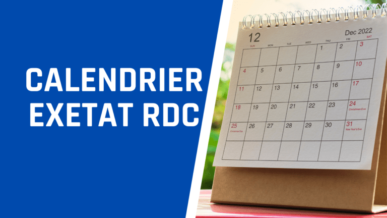 Calendrier EXETAT 2025 RDC