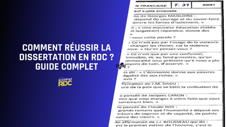 Réussir la Dissertation en RDC