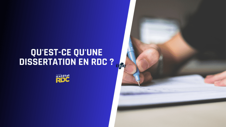 Exetat 2024 Qu'est-ce qu'une dissertation en RDC