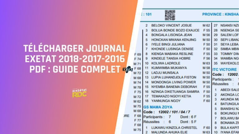 Télécharger Journal Exetat 2018-2017-2016 PDF