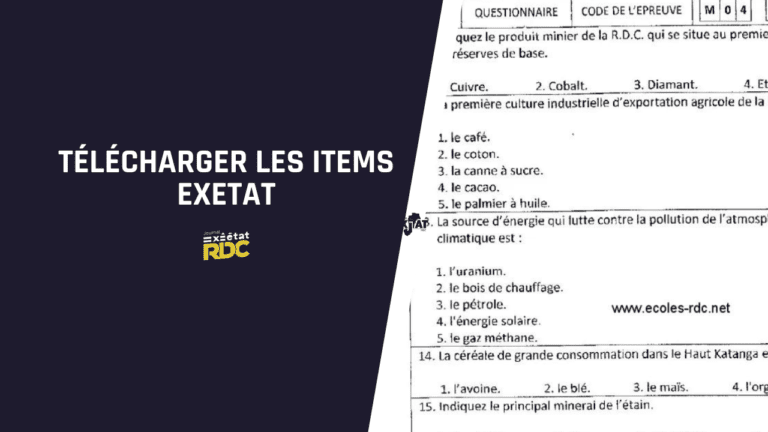 Télécharger les Items Exetat