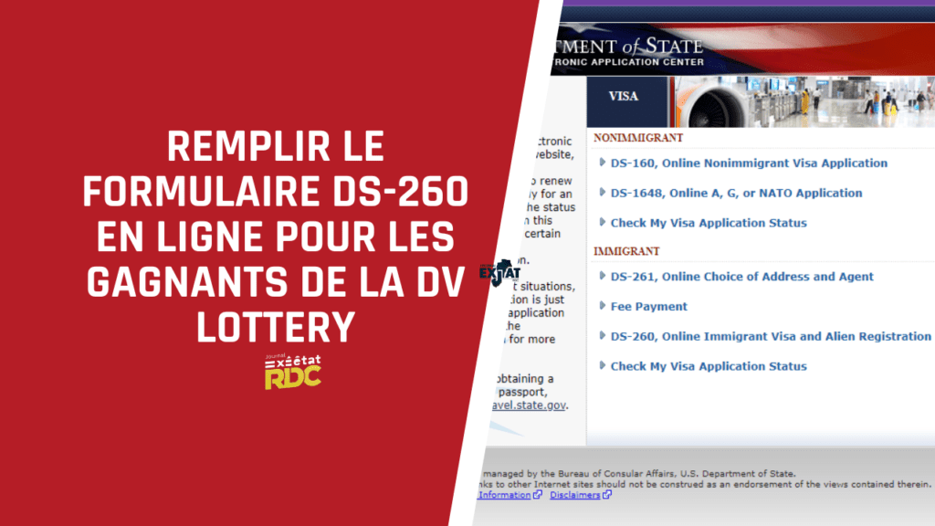 Remplir Le Formulaire DS-260 En Ligne Pour Les Gagnants DV Lottery 2025